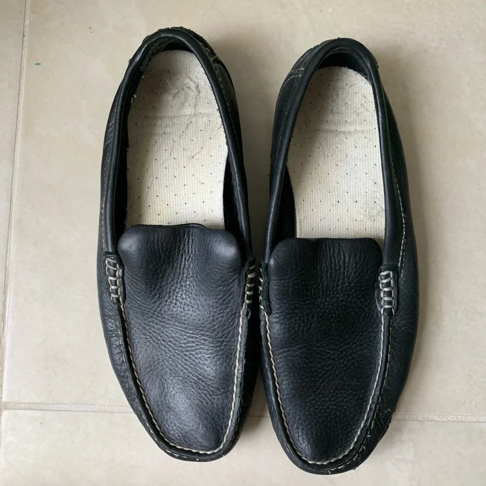 Black loafers